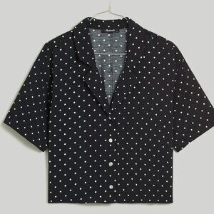 Madewell Resort Shirt in Textured Dot - Size M